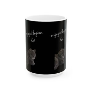 ongogablogian Kat Personalized IZO Ceramic Mug - Fun Black Coffee Cup for Friends & Family